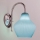 SIRU - Sienas lampa LONDON 1xE27/60W/230V zila/spīdīgi hromēts Venēcijas stikls