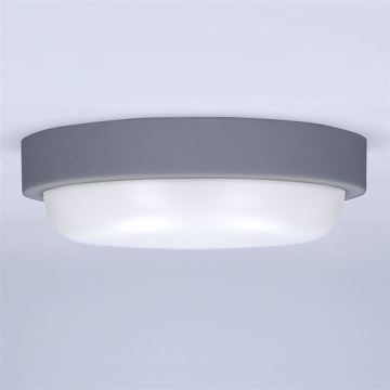 LED Āra sienas lampa LED/20W/230V 4000K IP54 pelēka apaļa