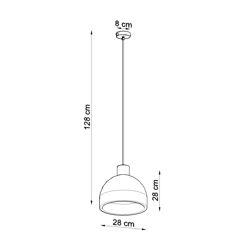 Lustra ar auklu DAMASO 1xE27/60W/230V betons