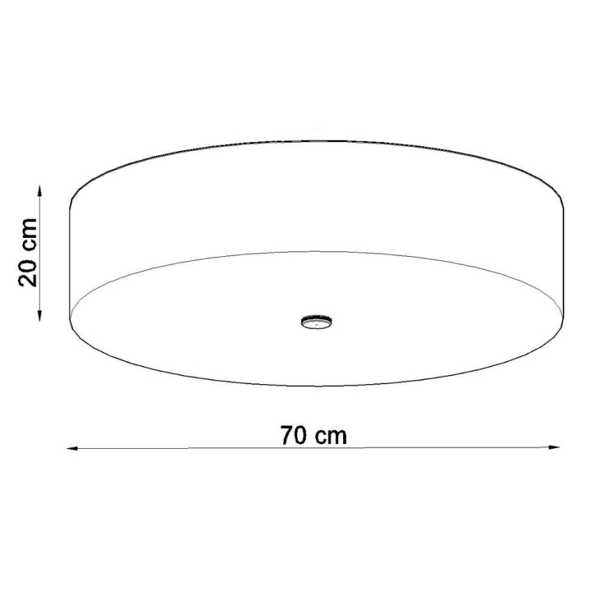 Griestu gaismeklis SKALA 6xE27/60W/230V d. 70 cm melns