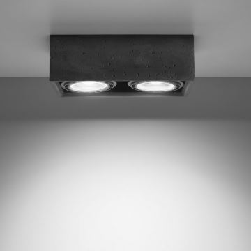 Griestu lampa QUATRO AR111 2xGU10/40W/230V betons