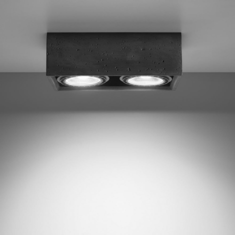 Griestu lampa QUATRO AR111 2xGU10/40W/230V betons