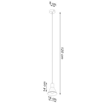 Lustra ar auklu TALEJA 1xE27/60W/230V balta