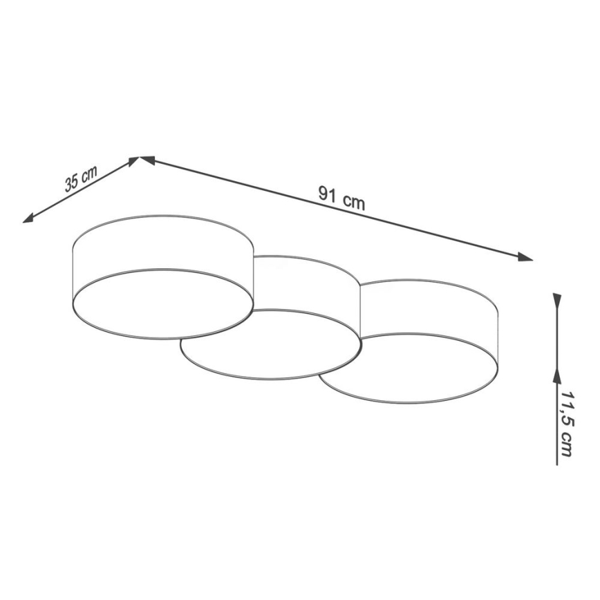 Griestu gaismeklis CIRCLE 6xE27/60W/230V balts