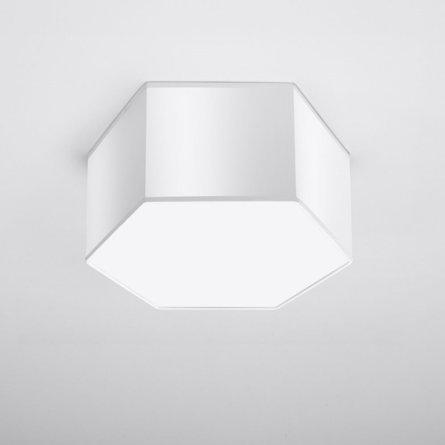 Griestu gaismeklis SUNDE 2xE27/60W/230V 15,5 cm balts
