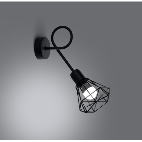 Sienas lampa ARTEMIS 1xE14/40W/230V melna