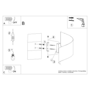 Sienas lampa TALASSA 1xG9/8W/230V balta