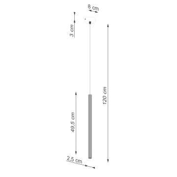 Lustra ar auklu ARCHE 1xG9/8W/230V balta