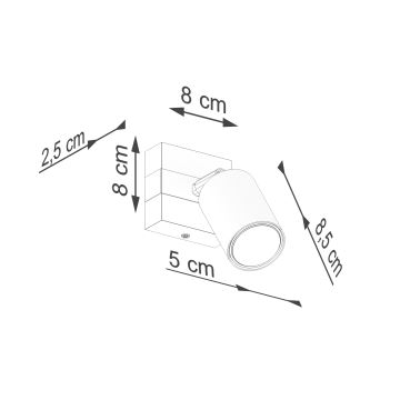 Sienas starmetis FAGER 1xGU10/10W/230V melna