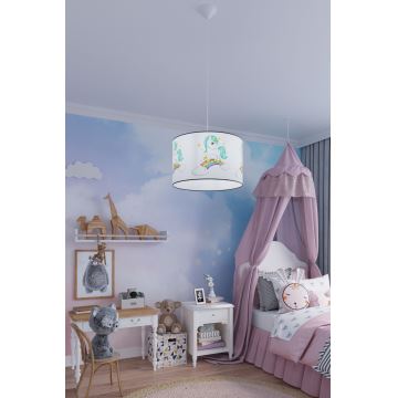 Sollux SL.1412 - Bērnu lustra ar auklu UNICORN 1xE27/15W/230V d. 30 cm