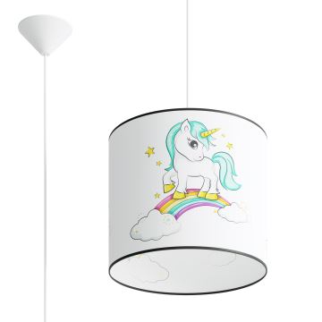 Sollux SL.1412 - Bērnu lustra ar auklu UNICORN 1xE27/15W/230V d. 30 cm