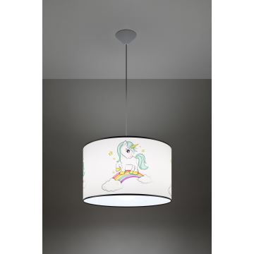 Bērnu lustra ar auklu UNICORN 1xE27/15W/230V d. 40 cm