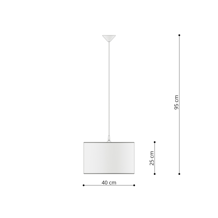 Bērnu lustra ar auklu UNICORN 1xE27/15W/230V d. 40 cm