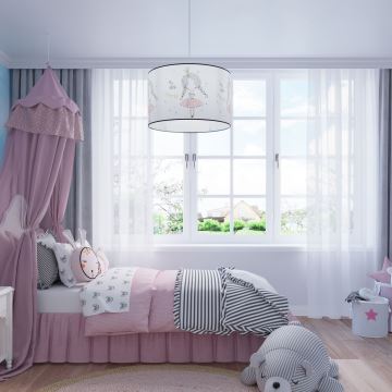 Bērnu lustra ar auklu PRINCESS 1xE27/15W/230V d. 40 cm