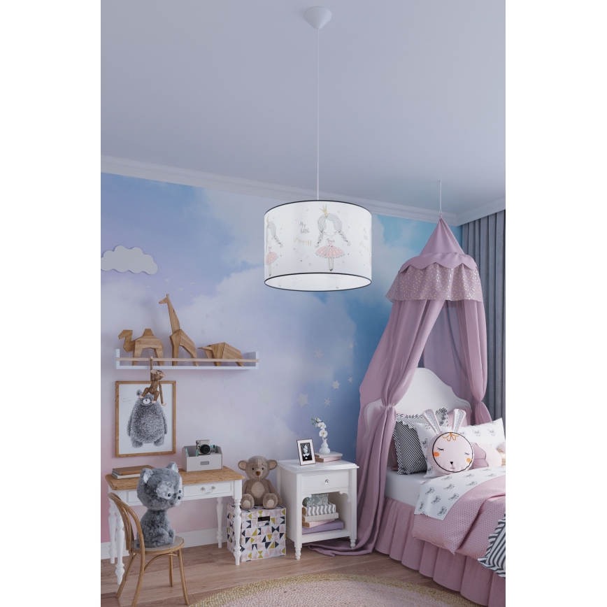 Bērnu lustra ar auklu PRINCESS 1xE27/15W/230V d. 40 cm