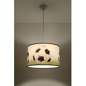 Bērnu lustra ar auklu FOOTBALL 1xE27/15W/230V d. 40 cm