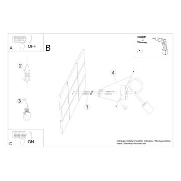 Sienas lampa LOOP 1xE27/15W/230V balta