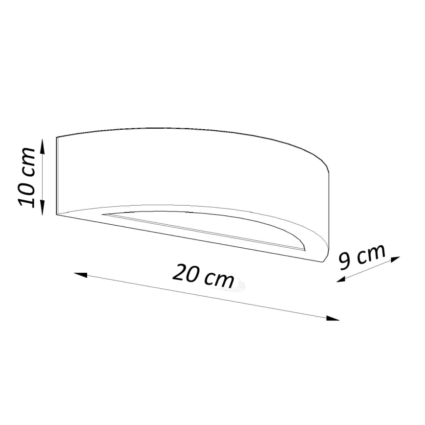 Sienas lampa ATENA 1xE27/15W/230V 20 cm balta