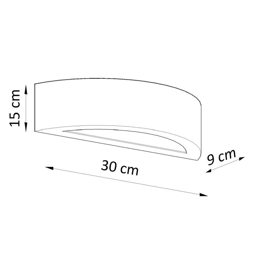 Sienas lampa ATENA 1xE27/15W/230V 30 cm balta