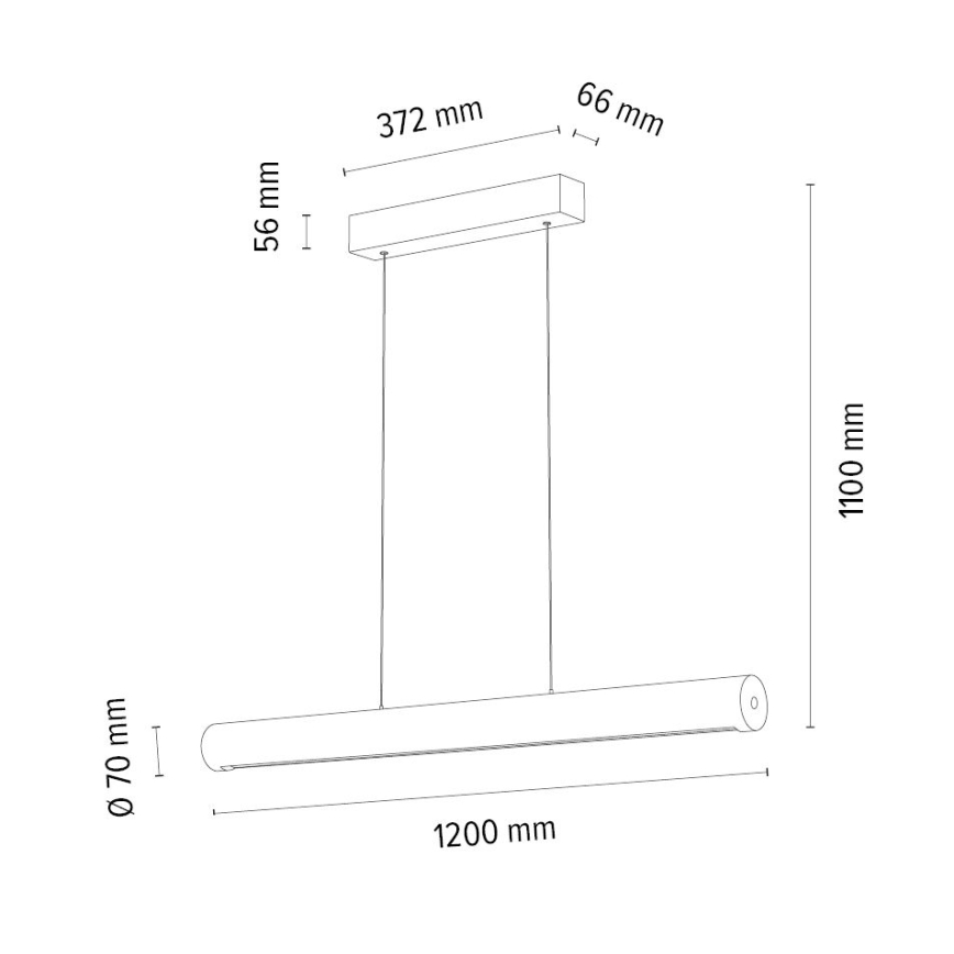 LED Aptumšojama lustra ar auklu CONOR LED/34,5W/230V ozols – FSC sertificēts