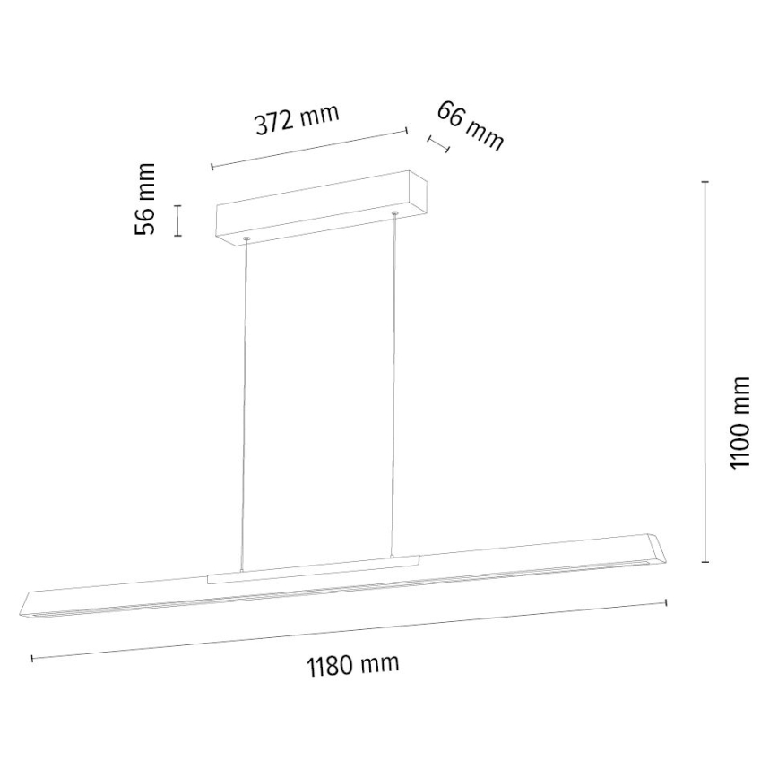 LED Aptumšojama lustra ar auklu JONAS LED/16,5W/230V ozols – FSC sertificēts