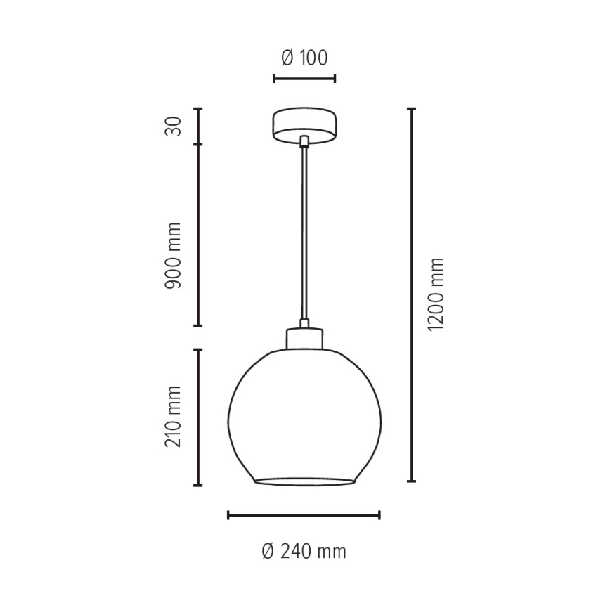 Lustra ar auklu SVEA 1xE27/60W/230V bērzs - FSC sertifikāts