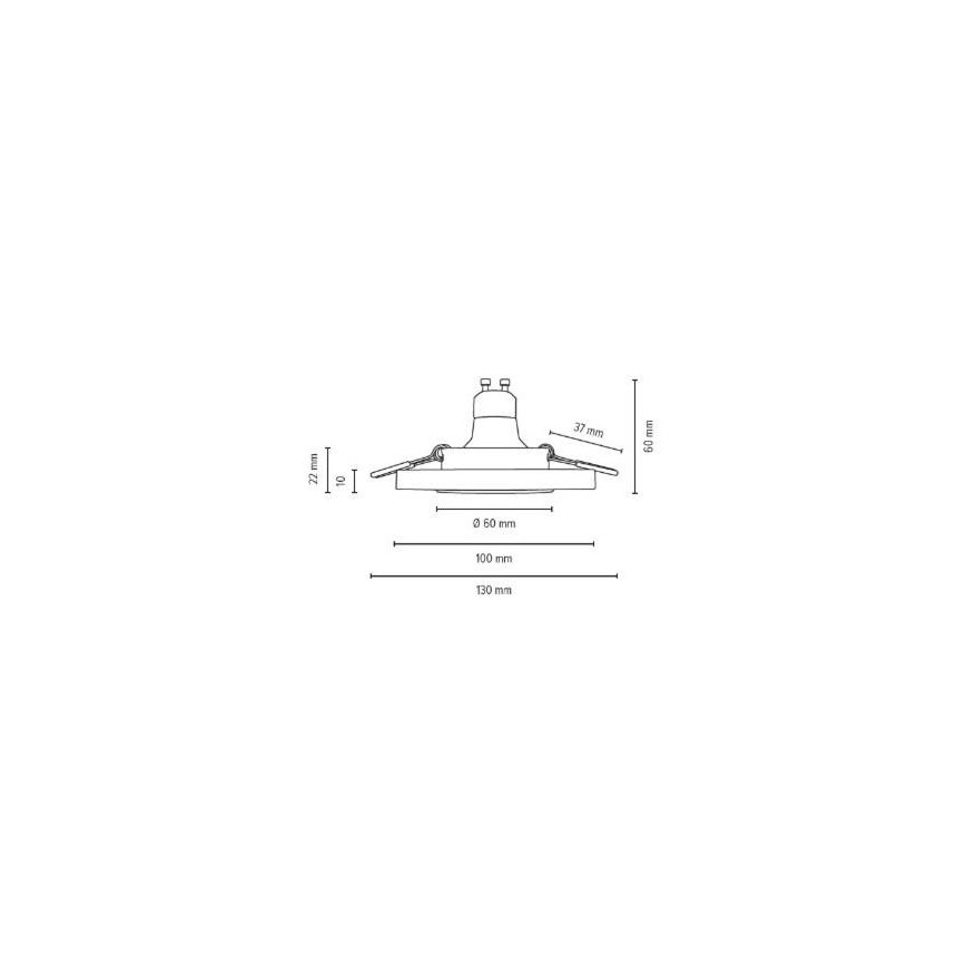 LED Iegremdējama lampa VITAR 1xGU10/5W/230V CRI 90 betons – FSC sertificēts