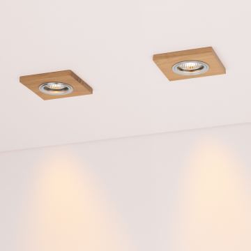 KOMPLEKTS 3x LED Iegremdējama lampa VITAR 1xGU10/5W/230V CRI 90 ozols – FSC sertificēts