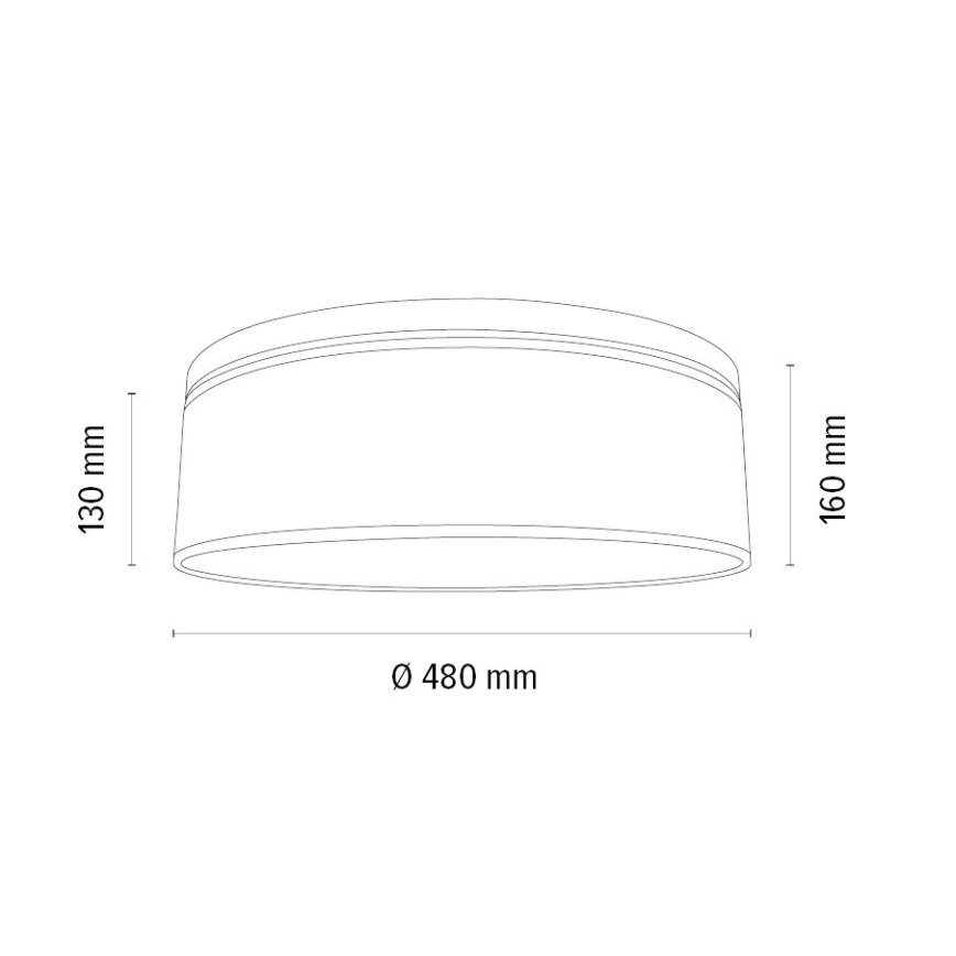 Griestu lampa BENITA 2xE27/25W/230V d. 48 cm balta/ozols – FSC sertificēts