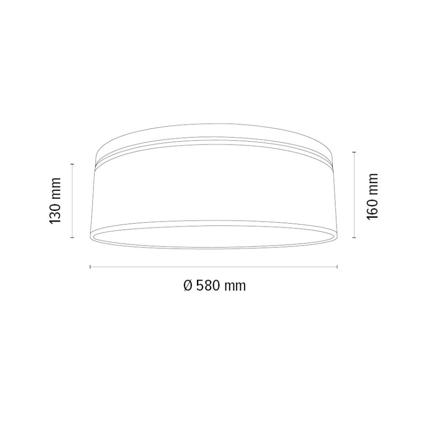 Griestu lampa BENITA 4xE27/25W/230V d. 58 cm balta/ozols – FSC sertificēts