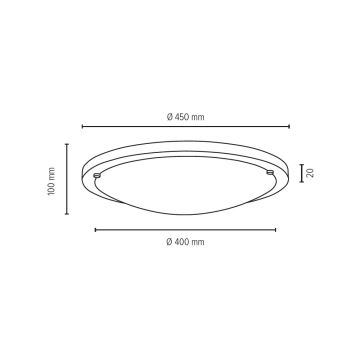 LED Griestu lampa FRIDA LED/18W/230V ozolkoka  - FSC sertifikāts