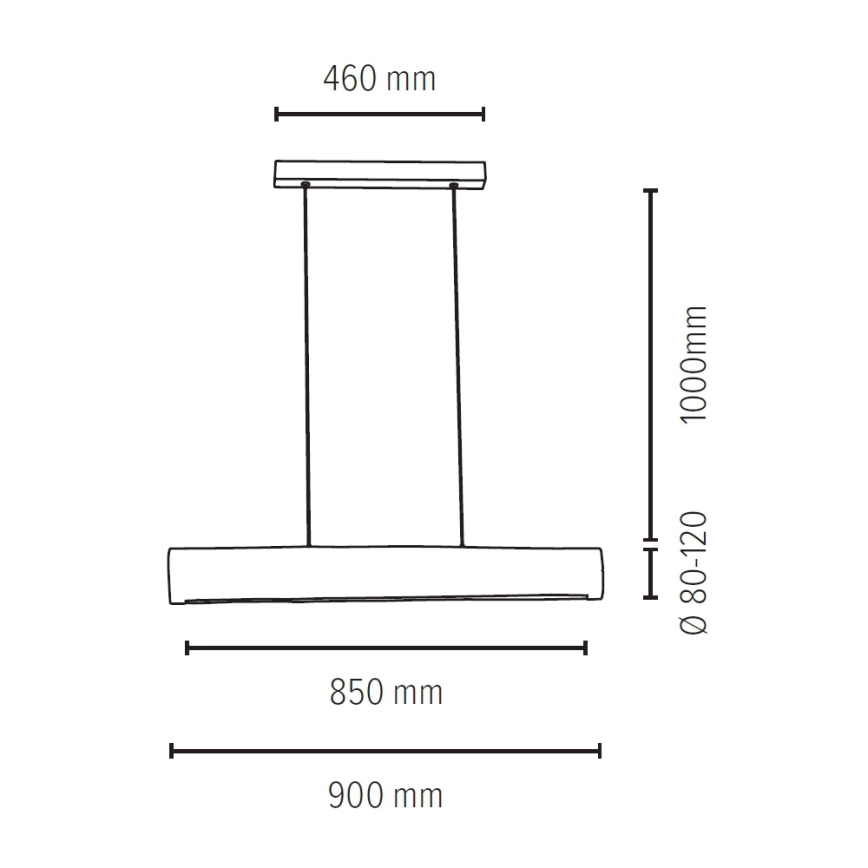 LED Aptumšojama lustra ar auklu LUCAS LED/25,5W/230V priede - FSC sertifikāts