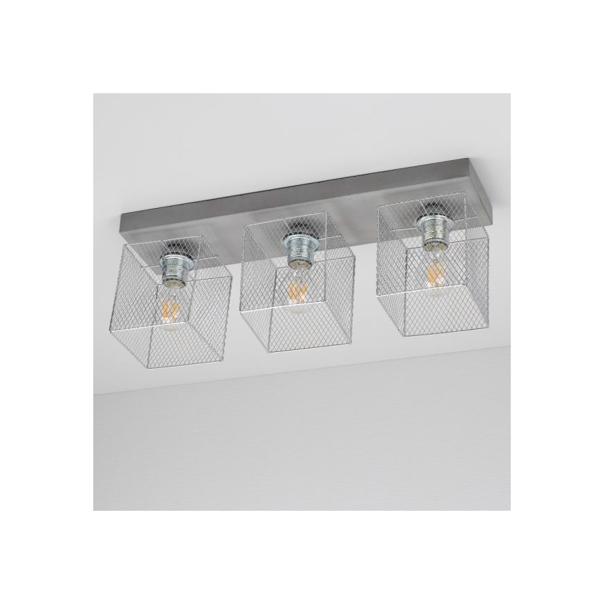 Griestu lampa GITTAN 3xE27/25W/230V betons - FSC sertifikāts