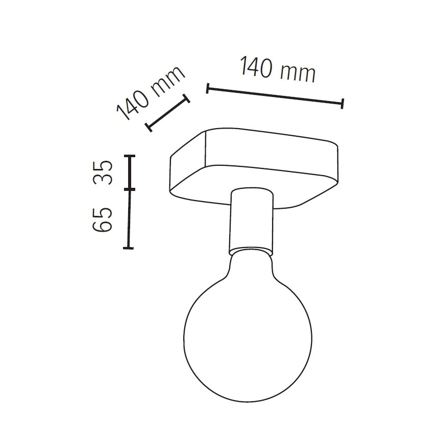 Griestu lampa FORTAN 1xE27/60W/230V betons - FSC sertifikāts