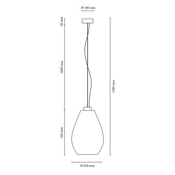 Lustra ar auklu PIRO 1xE27/60W/230V - FSC sertifikāts