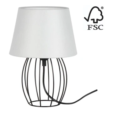Spot-Light - Galda lampa MANGOO 1xE27/40W/230V pelēka/melna - FSC sertifikāts