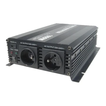 Sprieguma pārveidotājs 1600W/12V/230V + USB