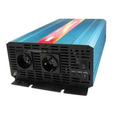 Sprieguma pārveidotājs CARSPA 2000W/12/230V + USB