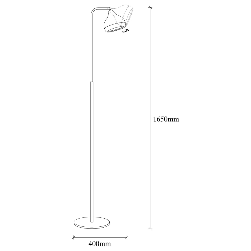 Stāvlampa YILDO 1xE27/40W/230V