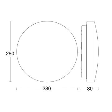 Steinel 069681 - LED Vannas istabas griestu lampa ar sensoru RSPRO P1 LED/9,4W/230V 3000K IP54