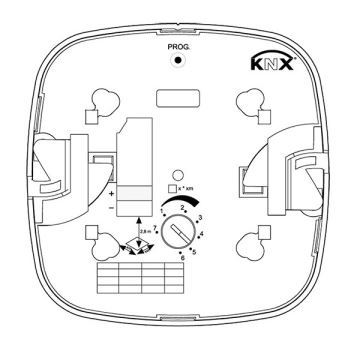 Steinel 079390 - Klātbūtnes detektors IR Quattro 8m V3 KNX balts