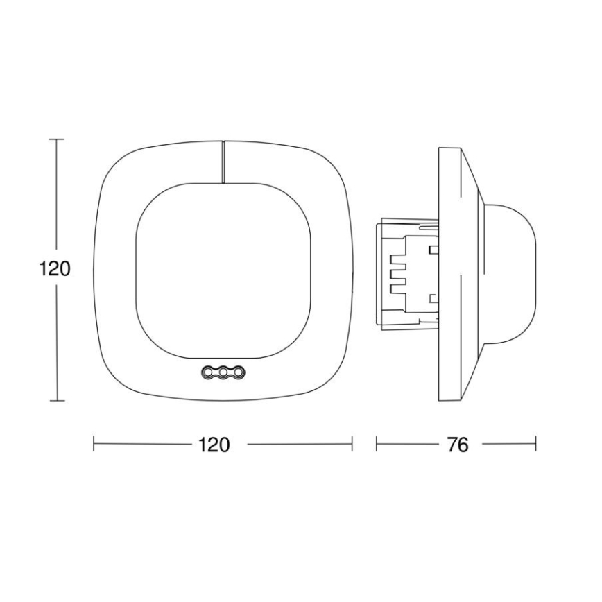 Steinel 079390 - Klātbūtnes detektors IR Quattro 8m V3 KNX balts