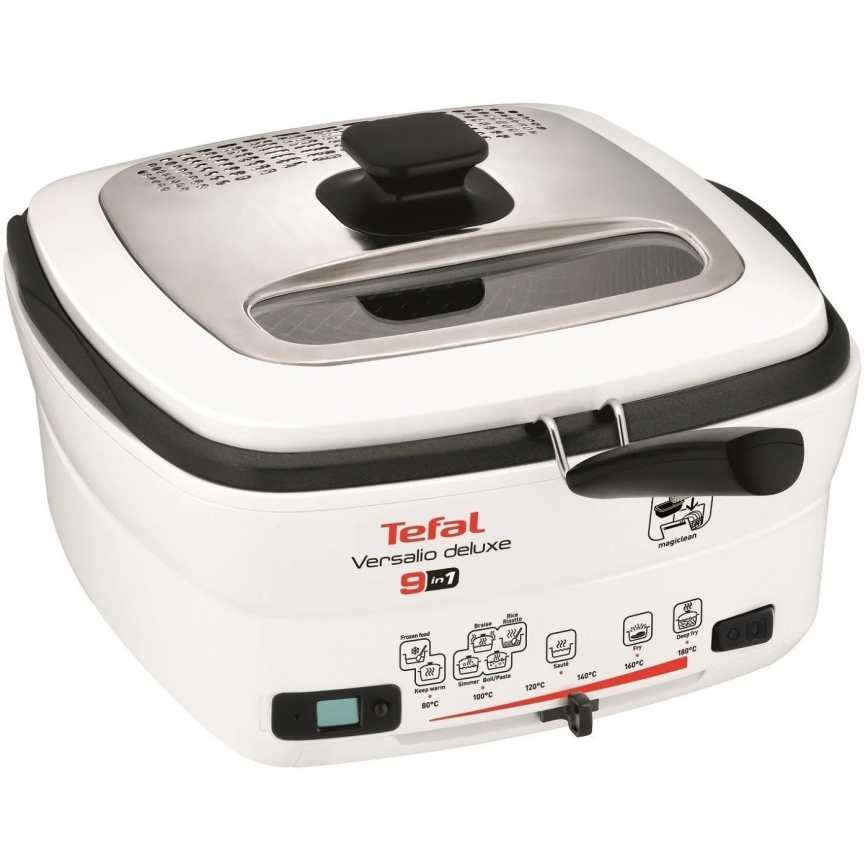 Tefal - Daudzfunkcionāls fritieris 9in1 VERSALIO DE LUXE 1600W/230V 2 l balta