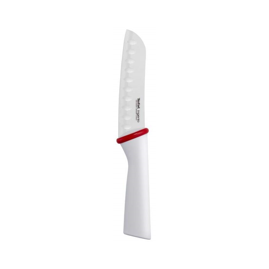 Tefal - Keramikas nazis santoku INGENIO 13 cm balta/sarkana