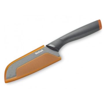 Tefal - Nerūsējoša tērauda nazis santoku FRESH KITCHEN 12 cm pelēka/oranža