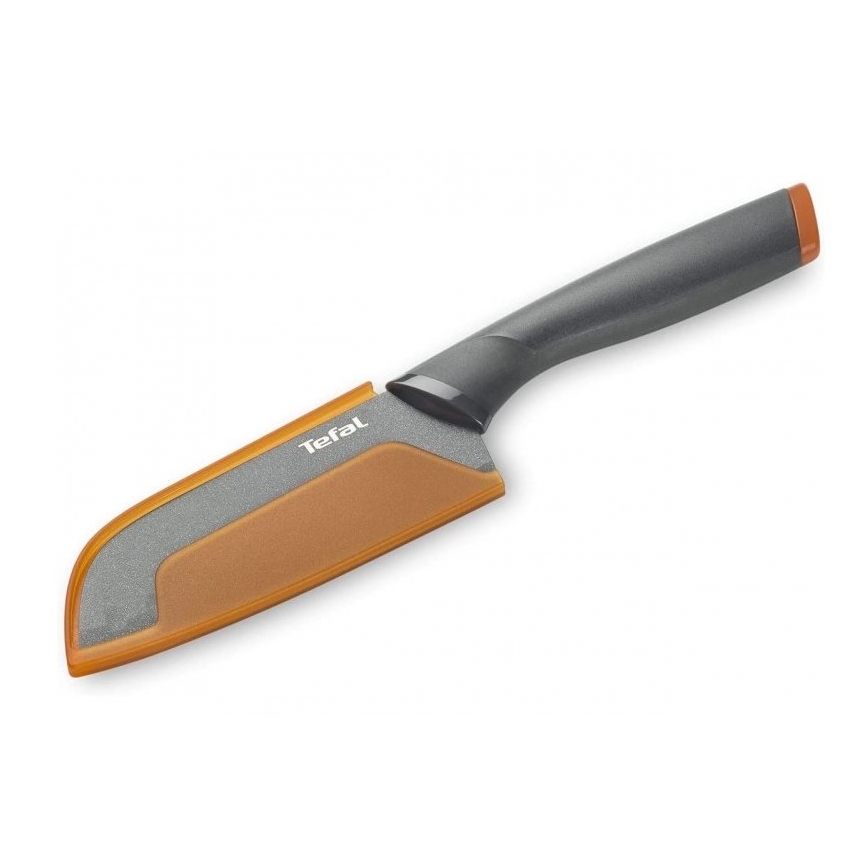 Tefal - Nerūsējoša tērauda nazis santoku FRESH KITCHEN 12 cm pelēka/oranža