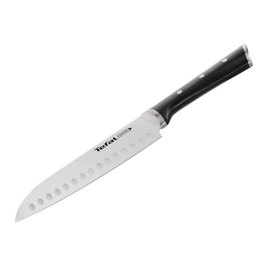 Tefal - Nerūsējoša tērauda nazis santoku ICE FORCE 18 cm hroms/melna