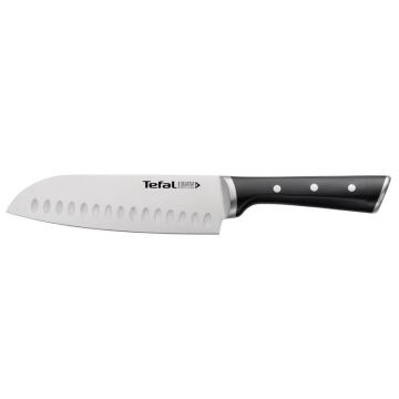 Tefal - Nerūsējoša tērauda nazis santoku ICE FORCE 18 cm hroms/melna