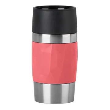 Tefal - Termo krūze 300 ml COMPACT MUG nerūsējošs tērauds/sarkana