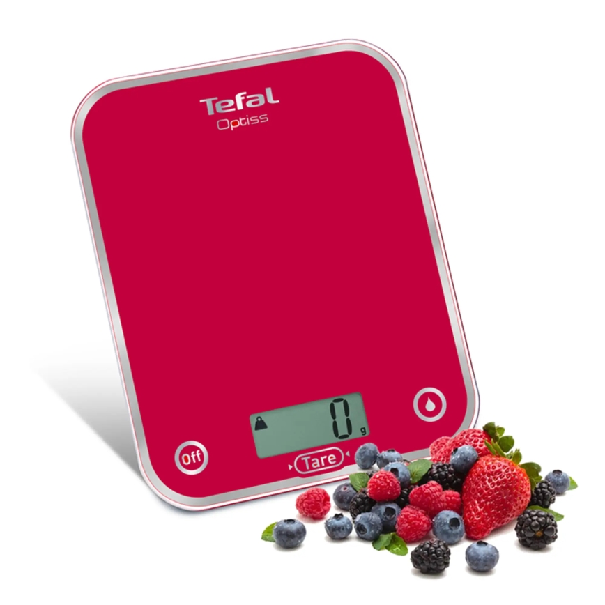 Tefal - Virtuves svari RASPBERRY 2xAAA sarkana